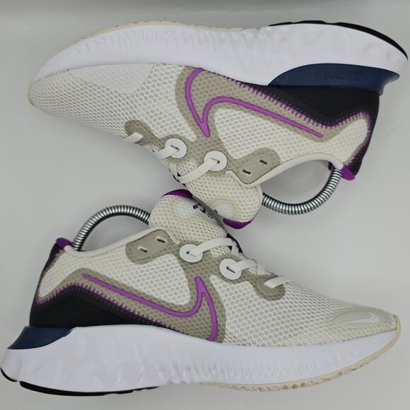 Nike Renew Run Platinum Tint Vivid Purple Womens 8.5 Shoes Sneakers - Picture 10 of 12